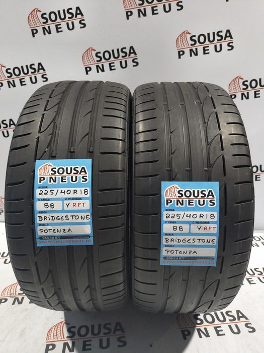 2 pneus semi novos Bridgestone 225-40R18 - Oferta dos Portes
