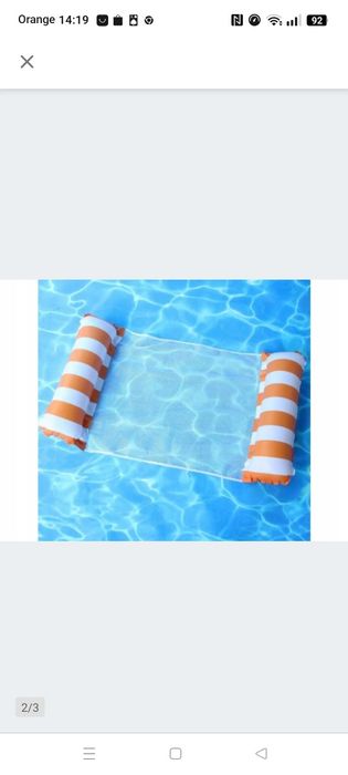 Materac hamak dmuchany do wody z siadła basenu hit 2025