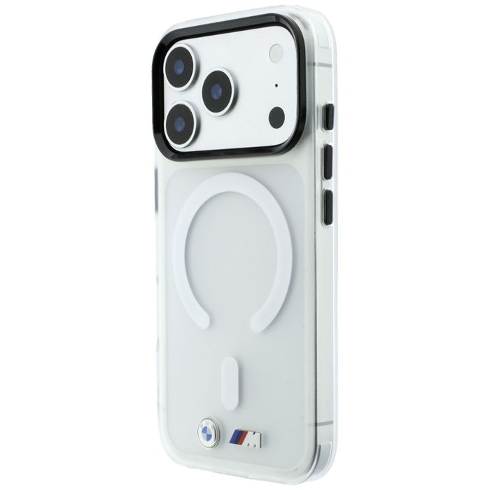 Etui BMW M IML Frosted Metal Logo i Trims MagSafe do iPhone 18 Pro Max / 17 Pro Max przezroczysty