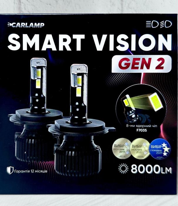 Led автолампы CARLAMP Smart Vision Gen2 H1 H3 H4 H7 H11 H13 HB3/4