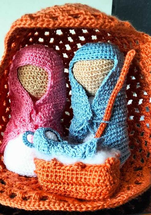 Decoração de Natal - Presépio de Natal em crochet
