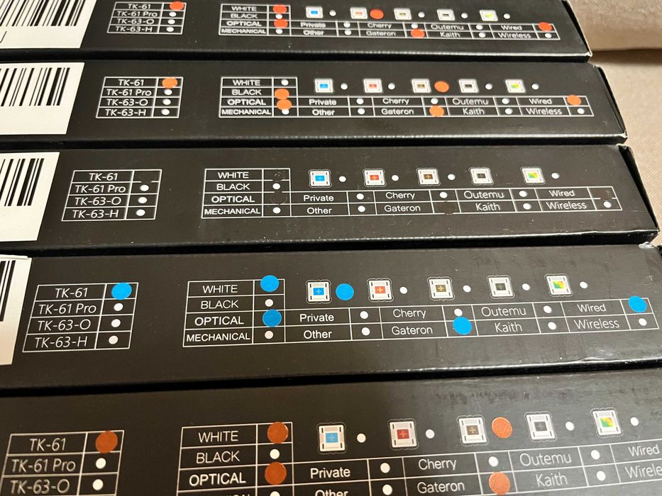 Tezarre TK61 60% Hotswap Mechanical Keyboard PBT Pudding Keycaps