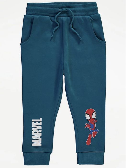 86 92 George Marvel Spiderman ciepłe spodnie dresowe joggersy Spidey