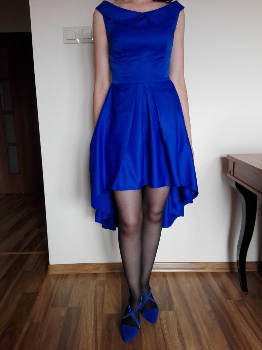 Sukienka  Chabrowa Efektowna