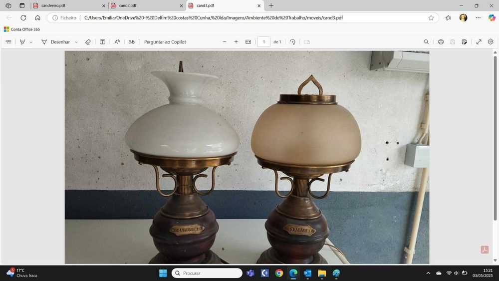 Conjunto de Candeeiros