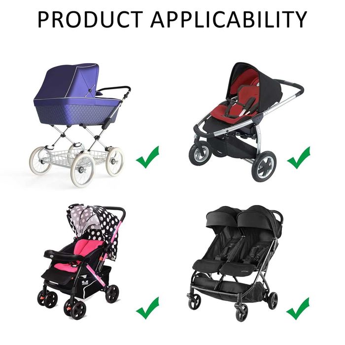 Hak do wózka dziecięcego uchwyt na torbę z karabińczykiem 2 sztuki