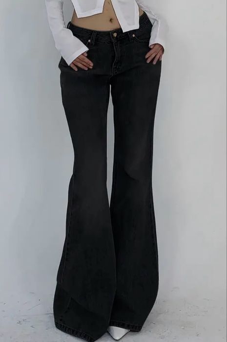 джинсы клеш 2000s style y2k