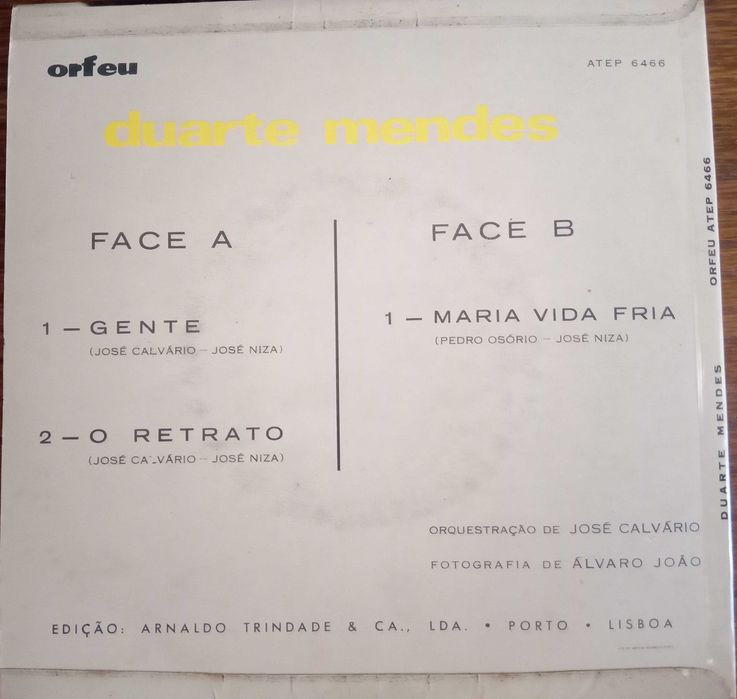 Duarte Mendes	- - - - -	Gente	- - - - -	EP