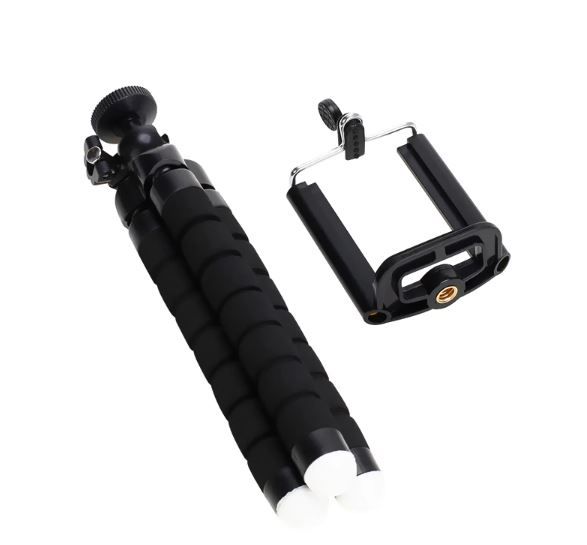 Mini Tripé Flexível NOVO - vermelho/preto