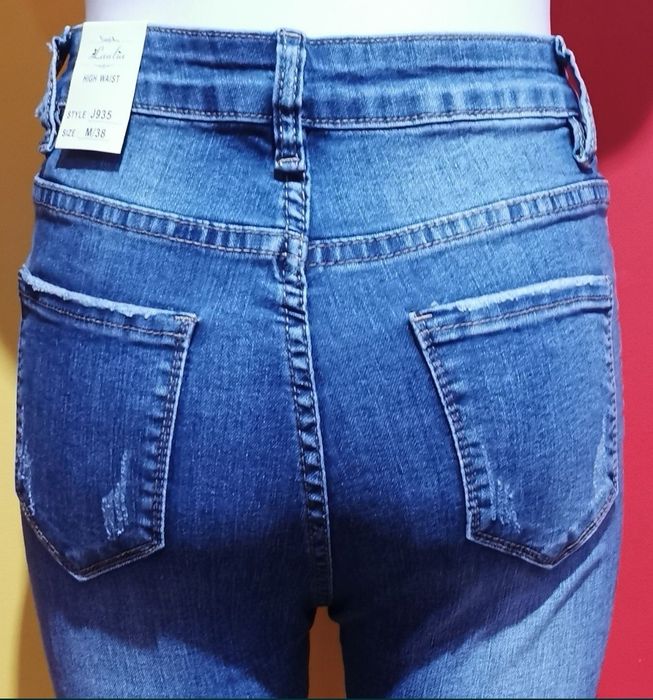 Spodnie jeansy wiązane LAULIA