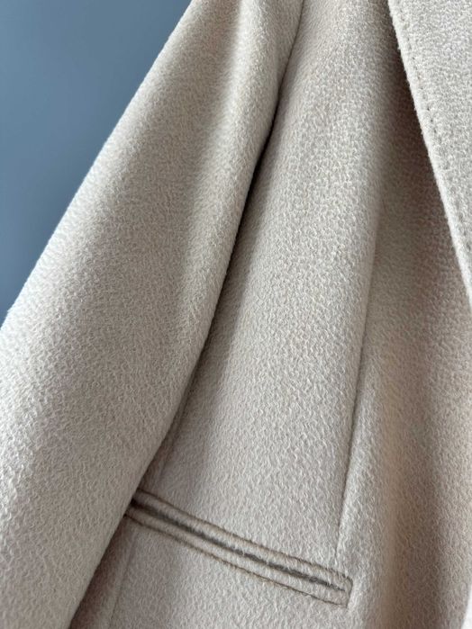 MaxMara płaszcz wełniany beżowy elegancki r.36/S nowy