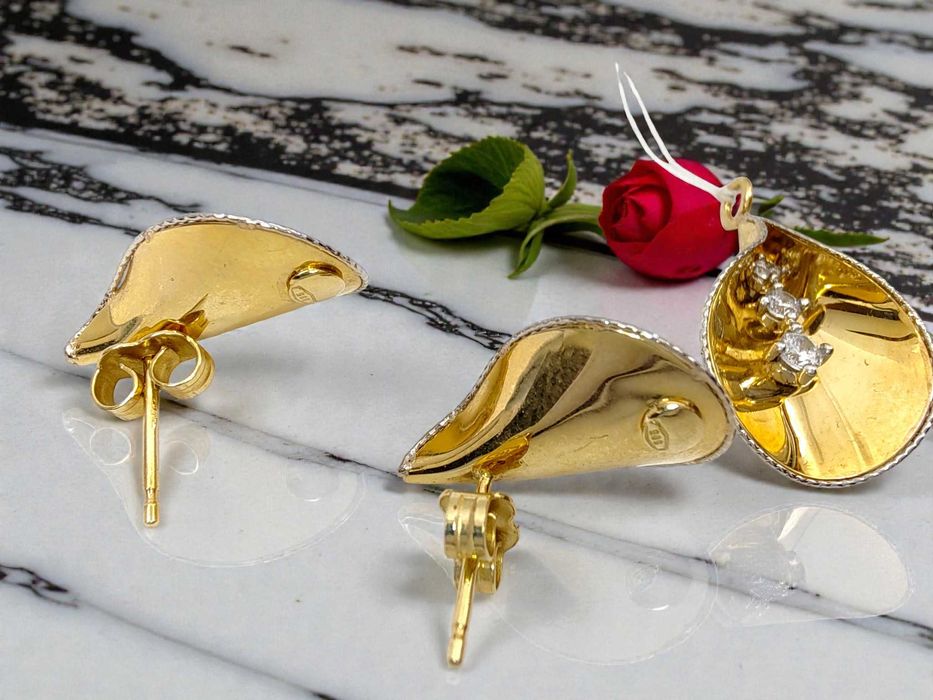 Komplet złoty pr. 585 , kolczyki + zawieszka, lombard Gorzów