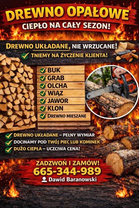 Drewno opałowe/kominkowe Buk i Olcha