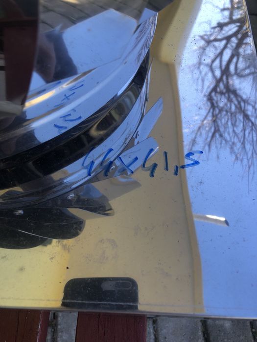 Girândula inox base quadrada nova 44 x 41,5cm