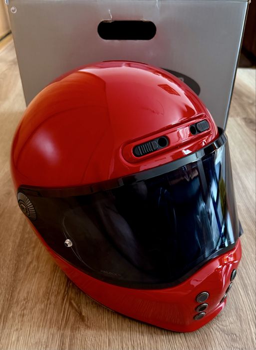 KASK HJC V10 Red L + NOECI GoCom4 + ciemna szyba + jasna szyba