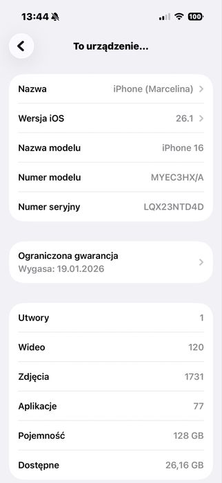 Iphone 16 na gwarancji 2027!!