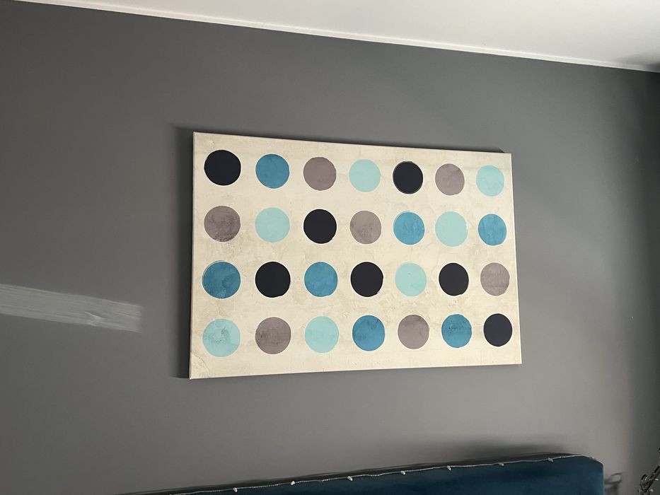 Obraz Turkusowe Koła stan idealny 120x80