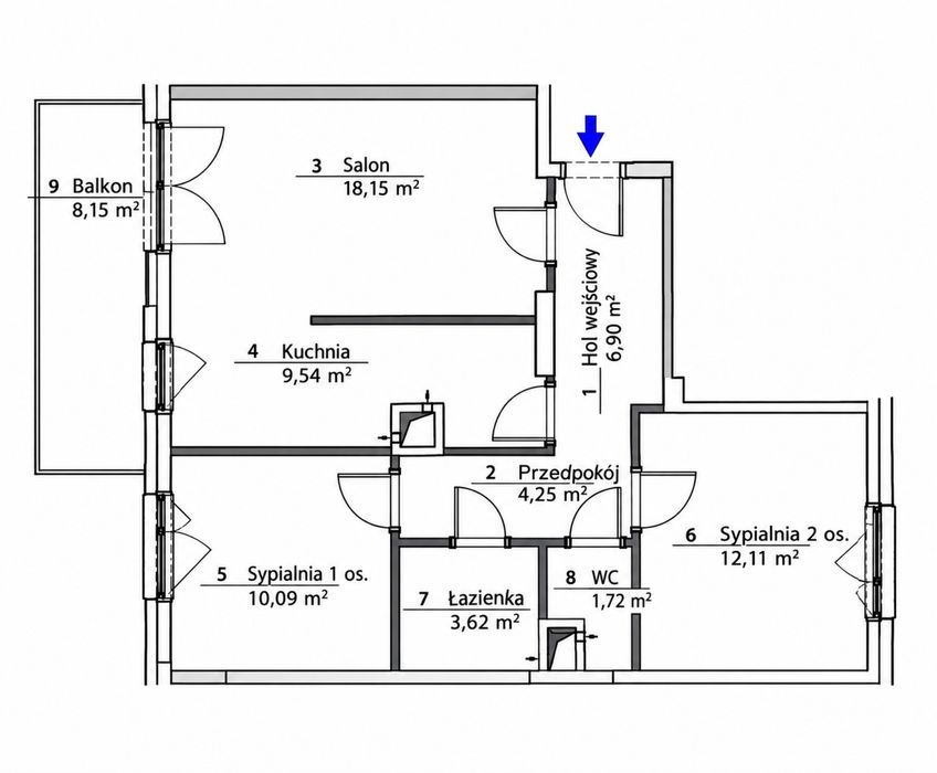 Nowe 3-pokojowe mieszkanie 70m2 | 2 łazienki | Balkon | Garaż | Praga-Południe