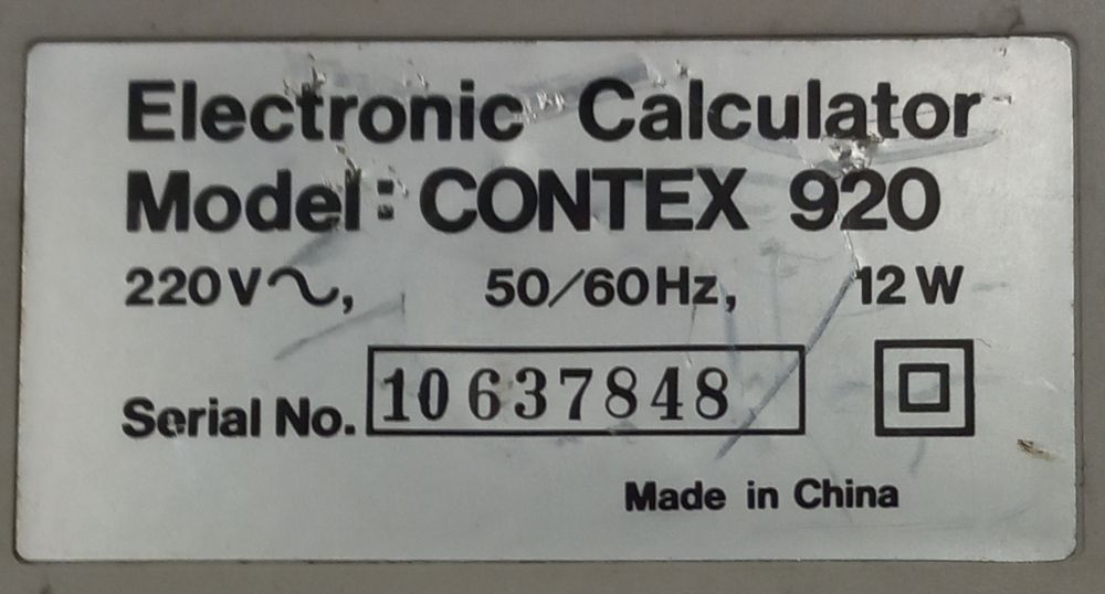 Calculadora de papel Contex