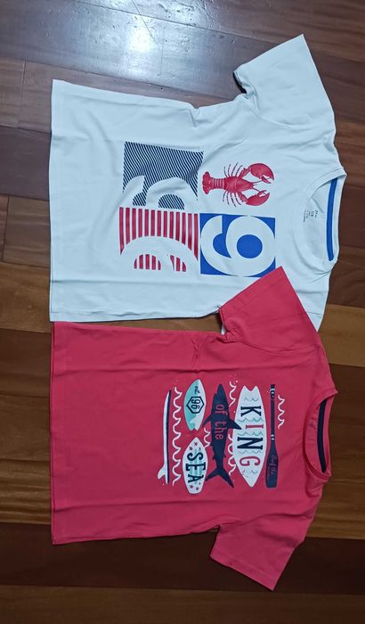 Conjunto de 11 t-shirts para criança - 7/8 anos