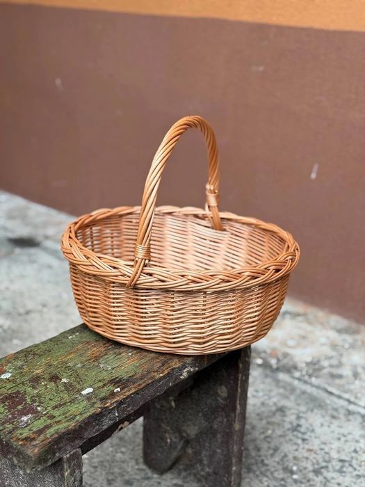 Кошик "Хінська" 1 шт. 31x27x14 см міцний плетений з натуральної лози