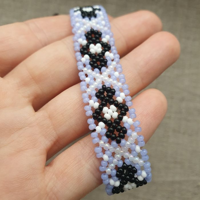 Силянка чокер стрічковий ґердан намисто з бісеру