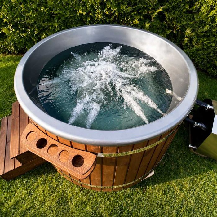 Balia ogrodowa z jacuzzi | Hydromasaż | Piec | Transport gratis