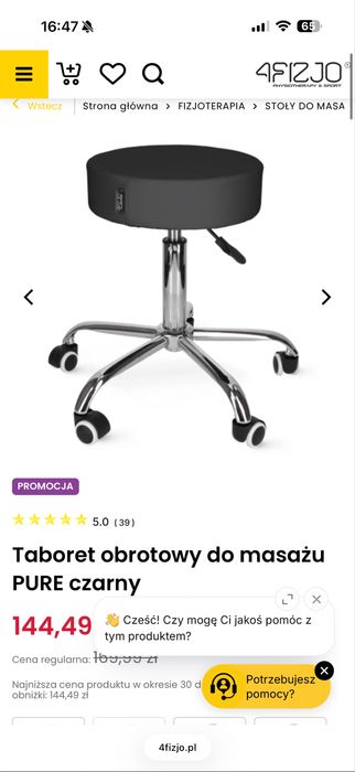 Krzesło obrotowe 4fizjo