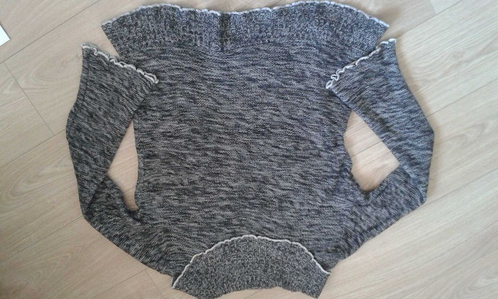 Sweter ciążowy 40/42 M/L damski wiosenny jesienny kardigan czarnobiały
