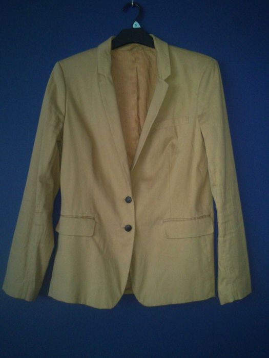 Żakiet beżowy marynarka dzień kobiet codzień jasnobrązowa brązowa Next