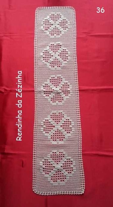 Centro de mesa em crochet artesanal