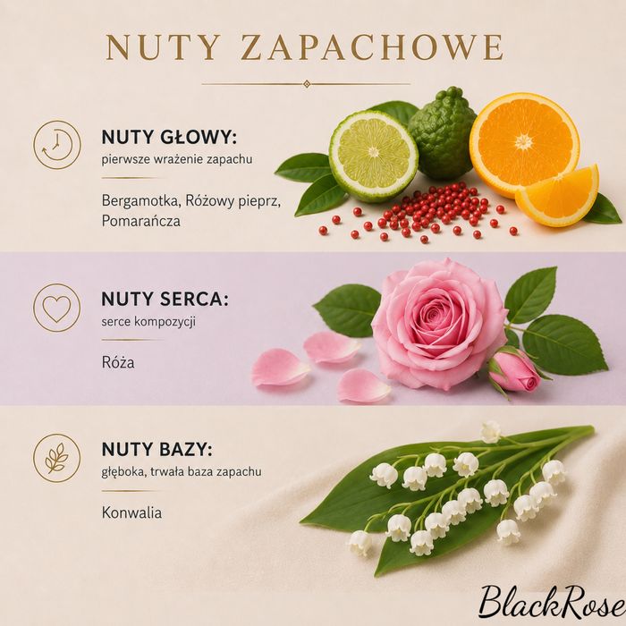 Perfumy Unisex BlackRose Pure Breeze 50 ml Bergamotka Róża Pieprz