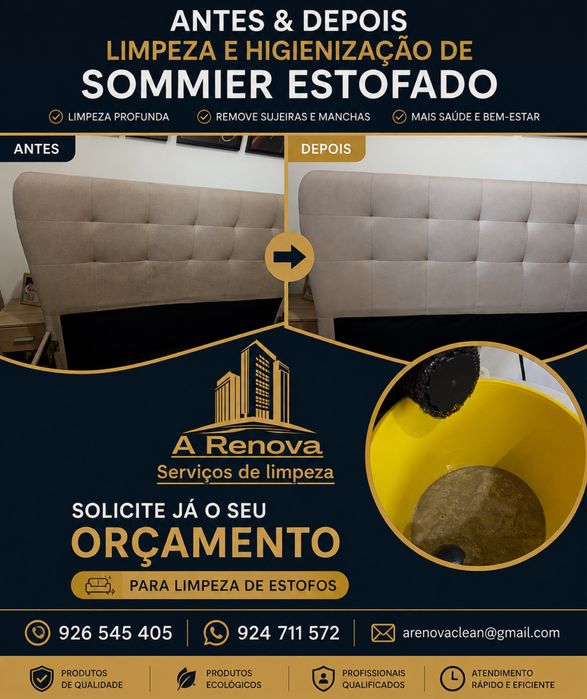 Serviços de limpeza de condominíos e estofos