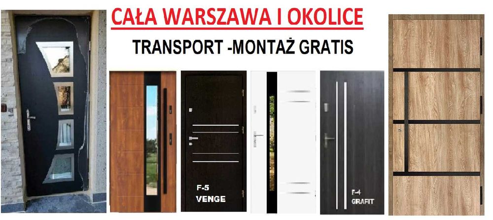 Drzwi z MONTAŻEM-wejściowe ZEWNĘTRZNE-wewnątrzklatkowe do mieszkania