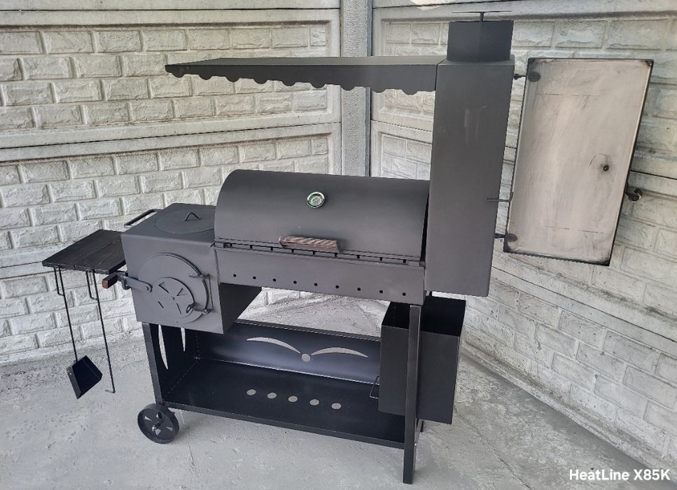 • 5мм! ПРОСЛУЖИТЬ БІЛЬШЕ 10 РОКІВ! Мангал Коптильня Барбекю з Пічкою