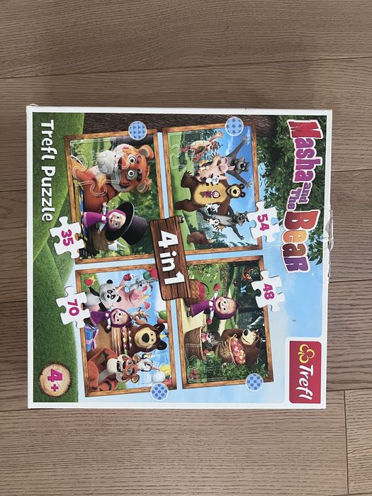 Puzzle Masza i Niedzwiedz 4 w 1 na wiek 4+