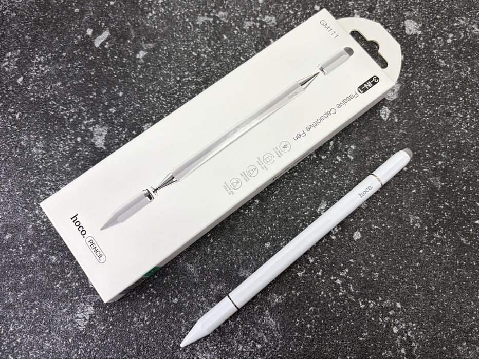 Стилус HOCO GM111 Білий Pencil 3в1 для смартфонів та планшетів Apple