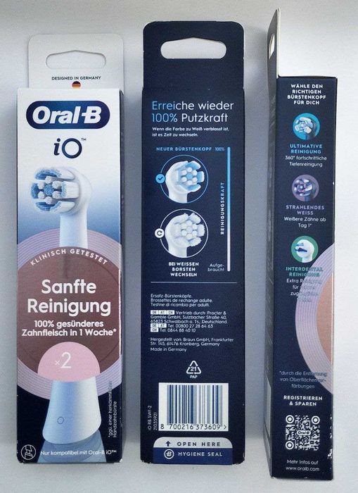 Насадки іO для електр. зубної щітки Oral-B iO упаковки по 2шт Оригінал