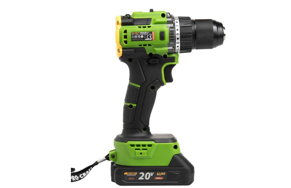 Шуруповерт Procraft PA18LiH (з 1 акб МАХ 2Ам і зп) Затяжка 80Нм Кейс