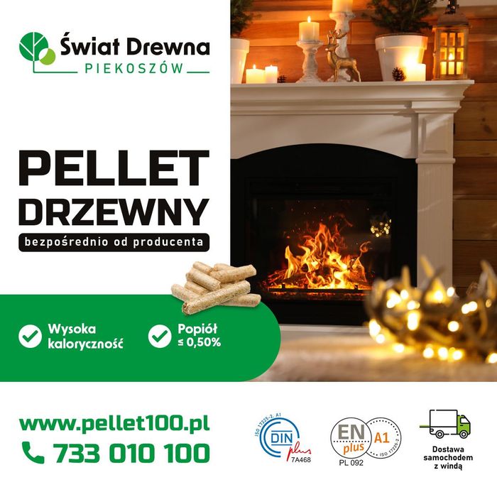 Pellet Premium bezpośrednio od producenta Piekoszów EN/DIN Certyfikaty
