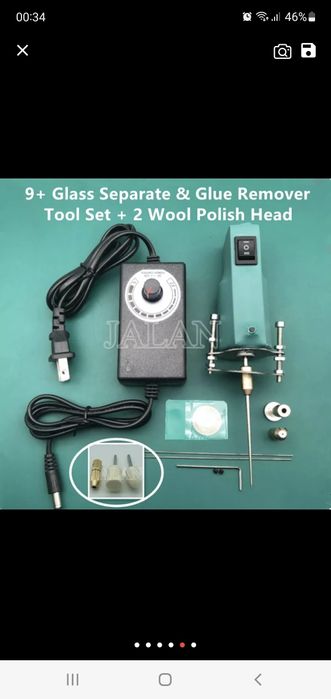 Removedor de cola UV para ecrã