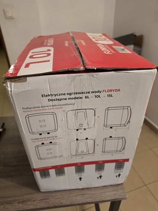 Elekteyczny podgrzewacz wody podumywalkowy 10l
