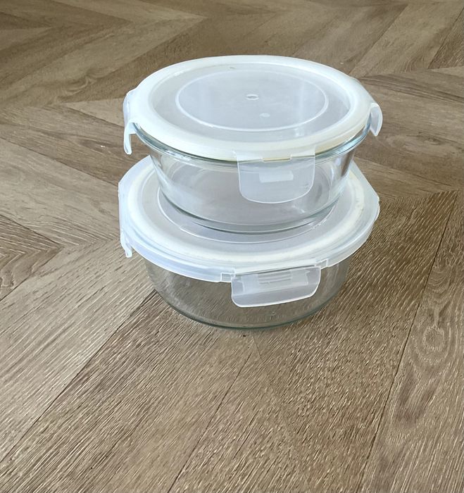 Dois Conjuntos de Tigelas de Vidro Tupper Ware