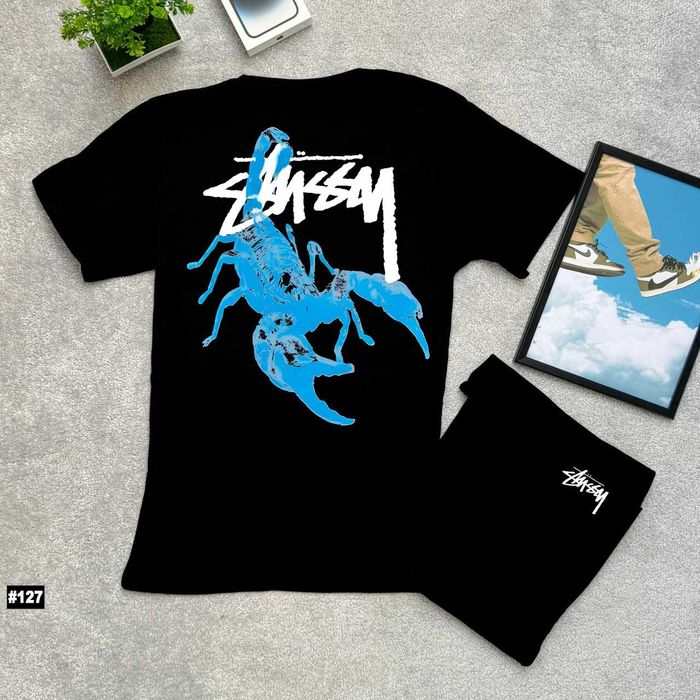 Большой Принт Stussy Basic / Стусси Базовая Футболка / XS S M L XL XXL