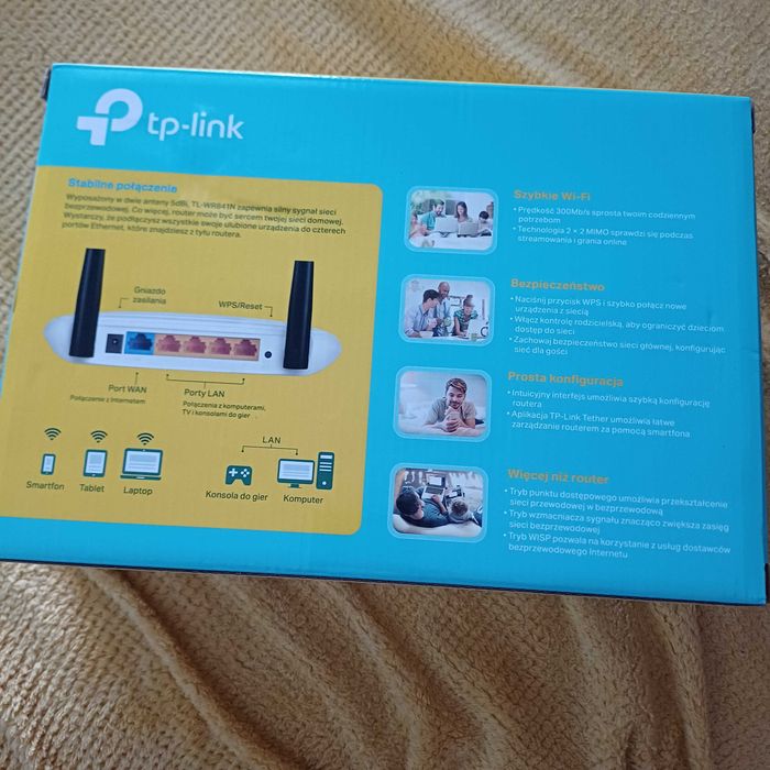 Router TP-LINK TL-WR841N 2.4 GHz 300 Mbit/s  stan jak nowy.