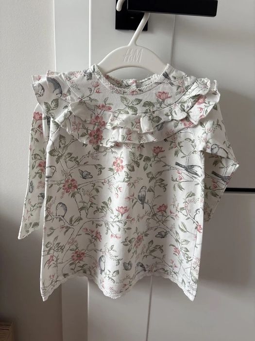 Sukienka Kappahl Newbie 80 dziewvzynka boho ptaszki urodziny roczek