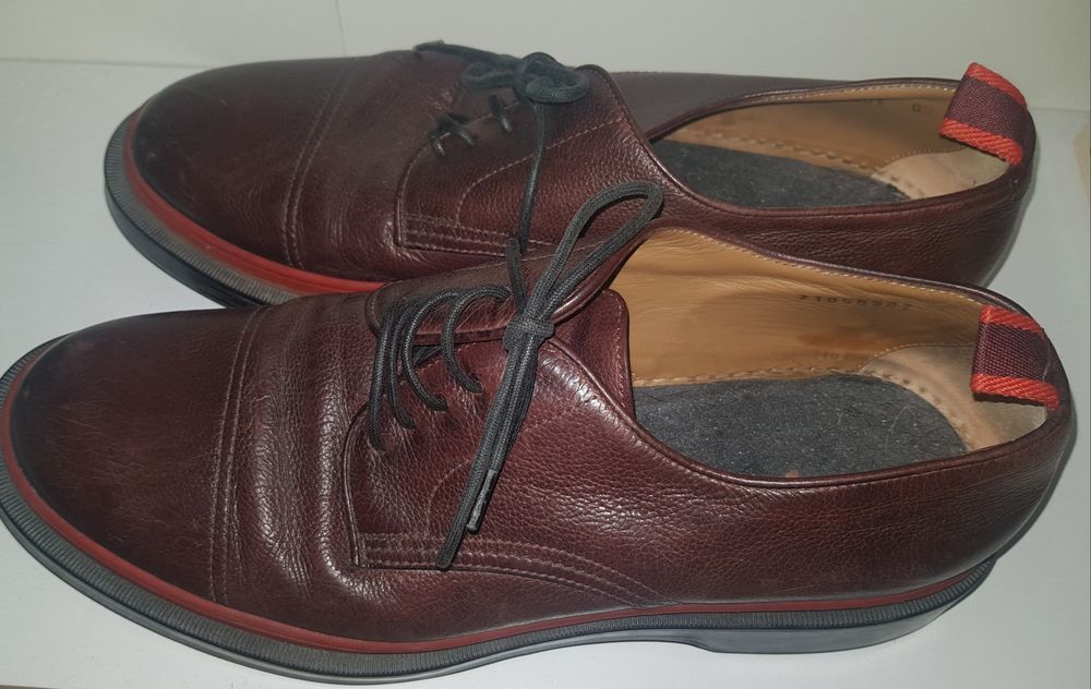 Hugo Boss skórzane buty bordowe – elegancja z pazurem | EU 43