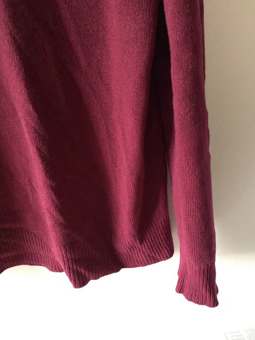 Custommade bordowy sweter wełniany