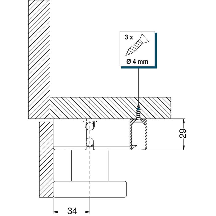 Nóżka meblowa cokołowa 100 mm, CAMAR 12szt