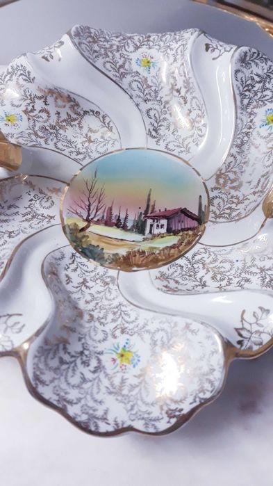 Cesto fruteiro em loiça de Alcobaça